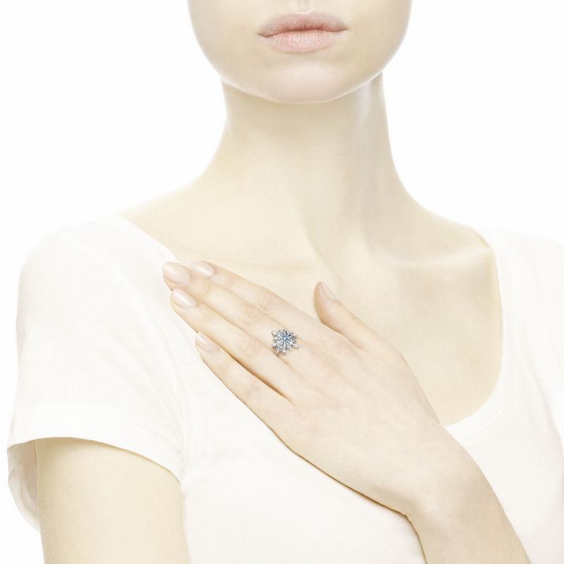 Pandora Crystalized Snowflake Stackable Ring Silver Egypt IY0385127